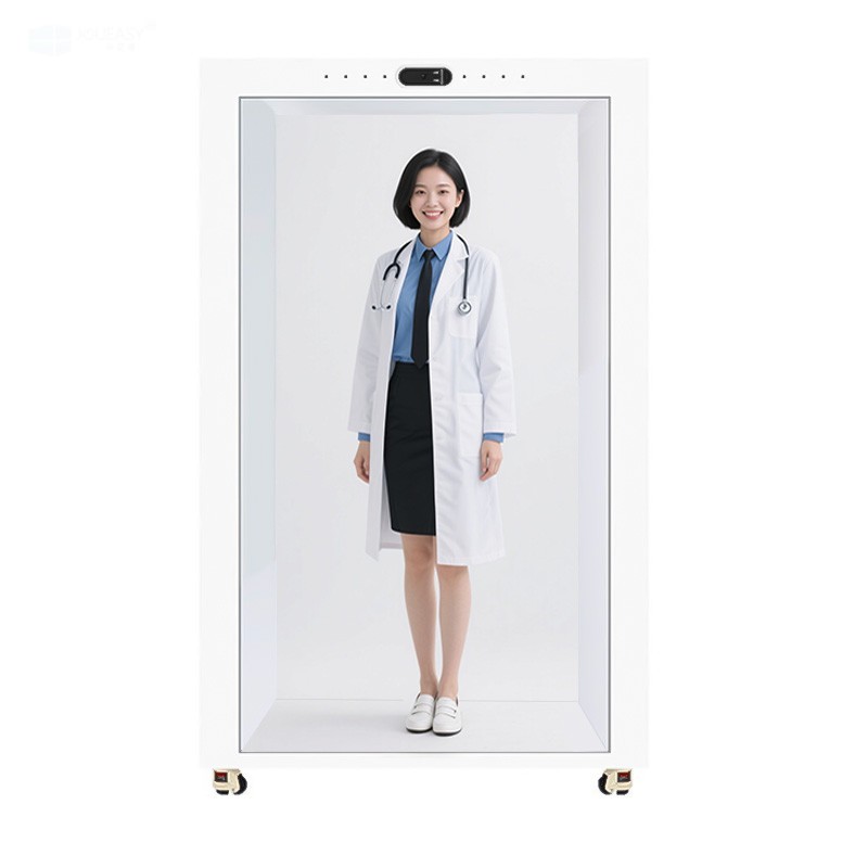 86寸AI數(shù)字人透明柜