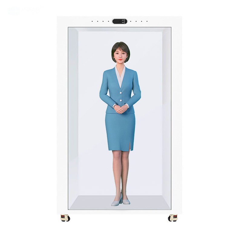 86寸AI數(shù)字人透明柜 86寸AI數(shù)字人透明柜
