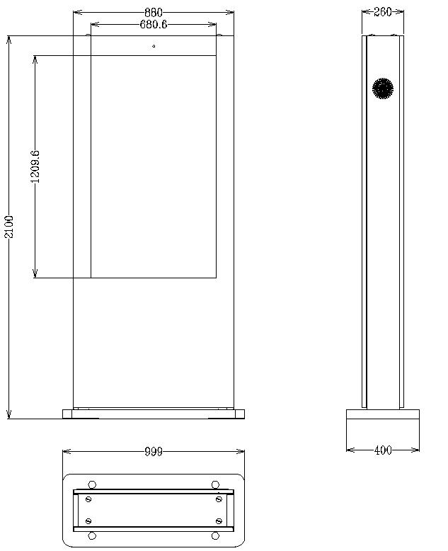 55寸戶(hù)外廣告機(jī)圖紙